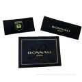 Satin / Cotton Clothing Woven Labels With Customized Logo / Color / Shape